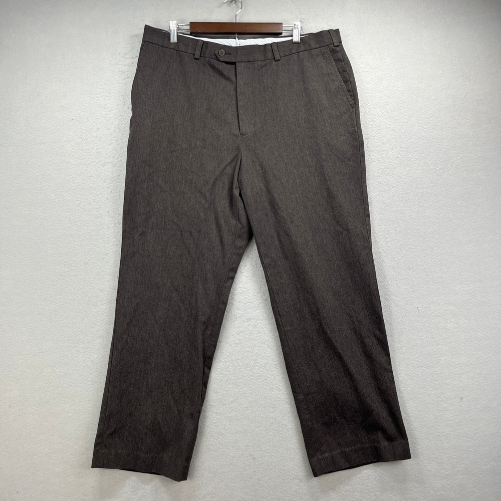 Tommy Hilfiger Chino Pants Mens 38 Brown Heathered Microsand Straight Leg Casual